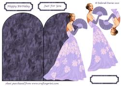 Lilac Evening Shaped Card