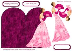 Pink Evening Shaped Card