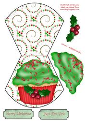 Christmas Cupcake Wobble Card