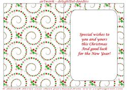 Christmas Swirls Insert with Verse