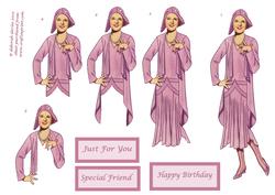 Pink Lady Decoupage