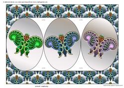 Metalic Butterfly Tri-shutter Card