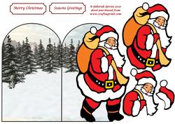 Santa Shaped Card
