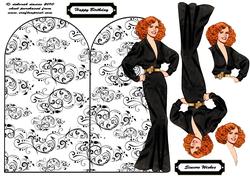 Lola in Black Shaped Card