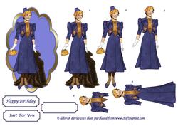40s Lady in Blue