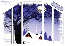 Wintery Blue Theatre Card