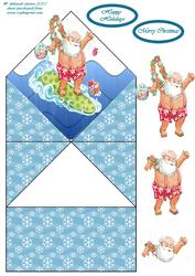 Surfing Santa Diamond Top