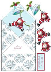 Santa Swinging on Bell Diamond Top Card