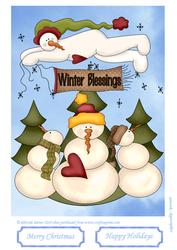 Snow Family Large Topper