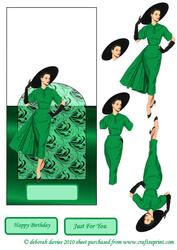 Elegant Lady in Green on Over the Edge