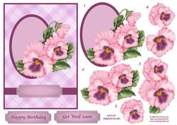 Pink Pansy Quick Card