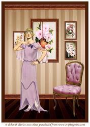 Deco Lady in the Parlour Large Topper
