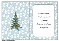 Christmas Tree Insert with Verse