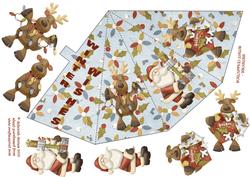 Santa & Friends Pyramid Card