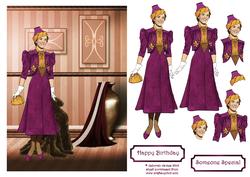 Vintage Lady in Plum