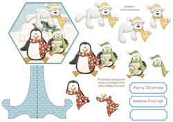 Polar Bear and Friends Step by Step Plate Card