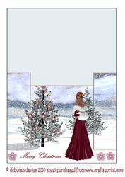 Sparkling Lady on Staggerfold Card