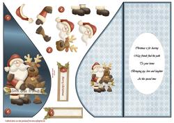 Santa & Friends Teardrop Card