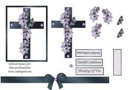 Sympathy Cross in Blue