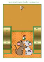 Christmouse Love Staggerfold Card