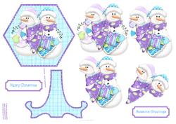 Snow Pals Plate Card