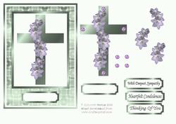 Green Sympathy Cross Card