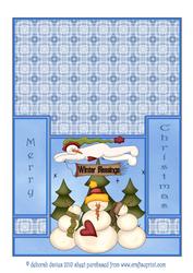 Snow Family Staggerfold Card