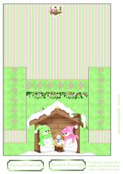 Snow Manger Staggerfold Card