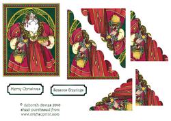 Stain Glass Santa