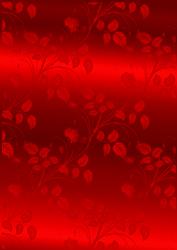 Red Floral Satin Backing