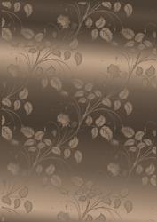 Coffee Floral Satin Backing