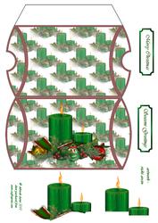 Green Candle Pillow Box
