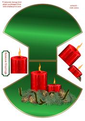 Red Candle Wobble Card