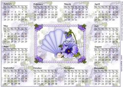 Pansy Wall Calendar