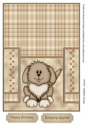Puppy Staggerfold Card