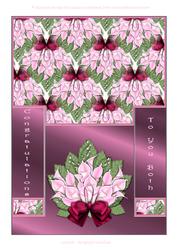 Pink Floral Staggerfold