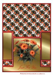 Peach Flowers Staggerfold
