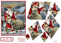 Vintage Christma Scene Pyramage