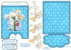 Beary Nice Present Foldback Drop Flap Card