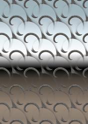 Black Swirl on Silver Backing