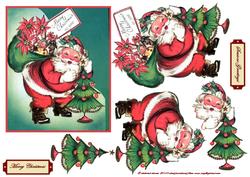 Santa Sack Decoupage