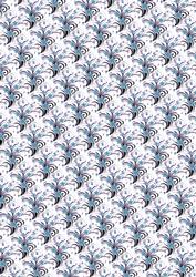 Blue Floral Scroll Backing