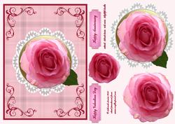 Roses & Lace Quick Card