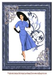 Blue Framed Elegance Topper
