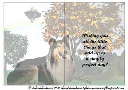 Lassie Come Home Insert with B,day Verse