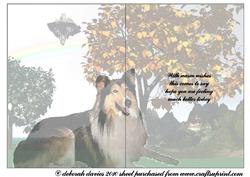 Lassie Come Home Insert with Get Well Verse