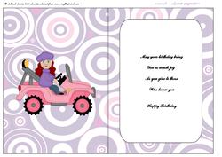 Girly Jeep Insert Birthday