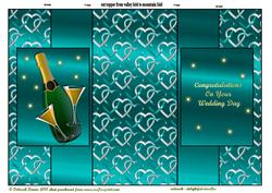 Aqua Metalic Wedding Double Foldback