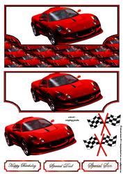 Red Sports Card Envelope Card