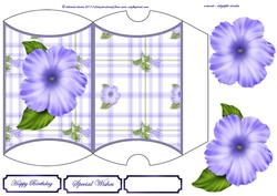 Blue Petunia Pillow Box